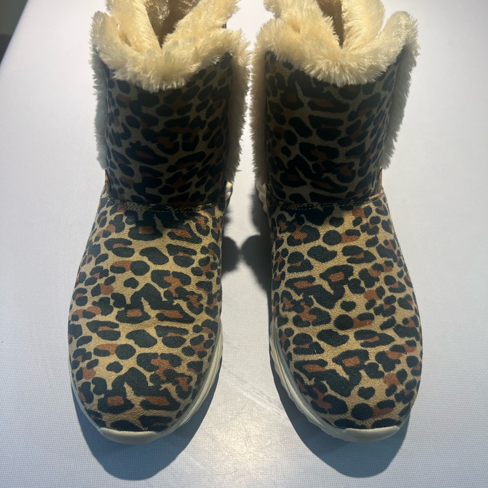 Leopard Print Winter Boots